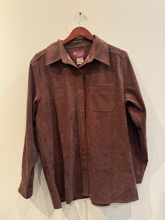 Suede Button Down