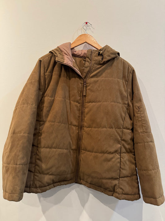 Brown Quilted Puffer Jacket
