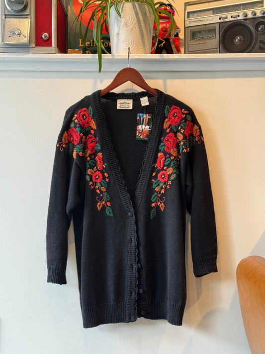 Flower Knit Cardigan