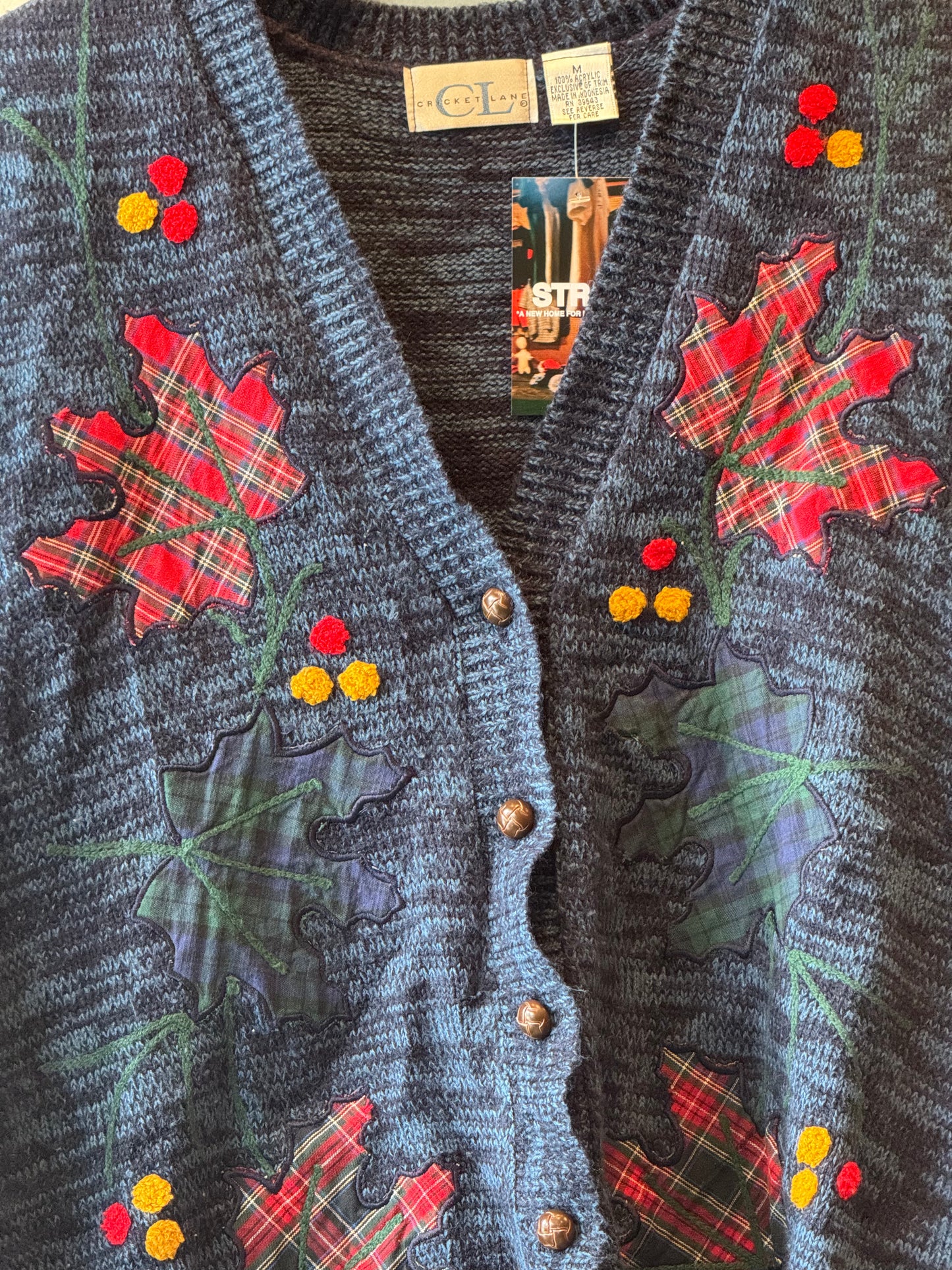 Fall Leaves Knit Sweater Vest