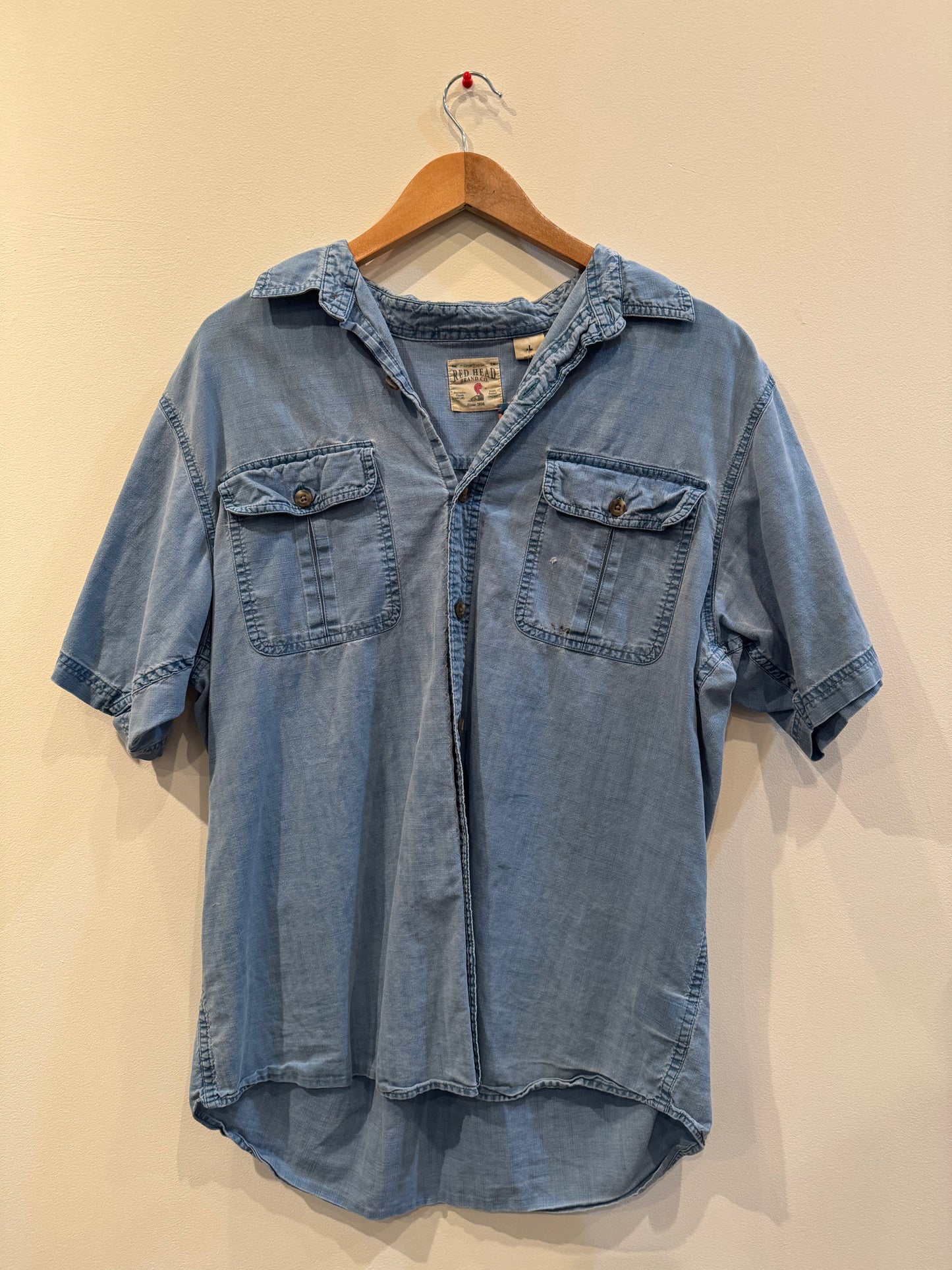 Size L | Red Head Denim Button Up