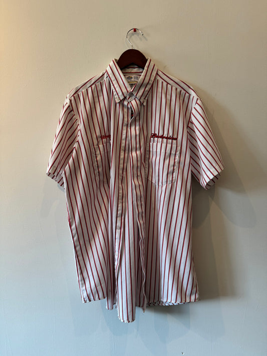 Budweiser Pin Stripe Button Down