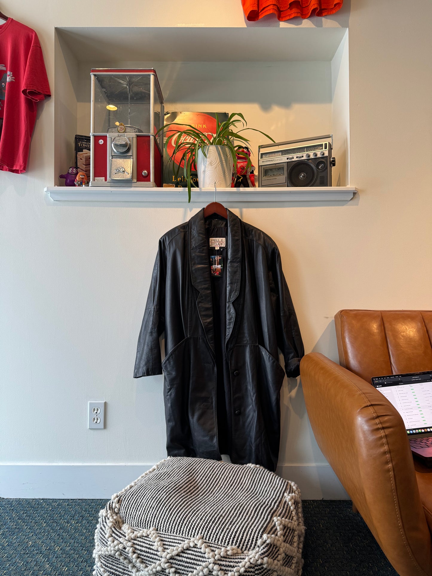 Size M | Leather Trench Coat