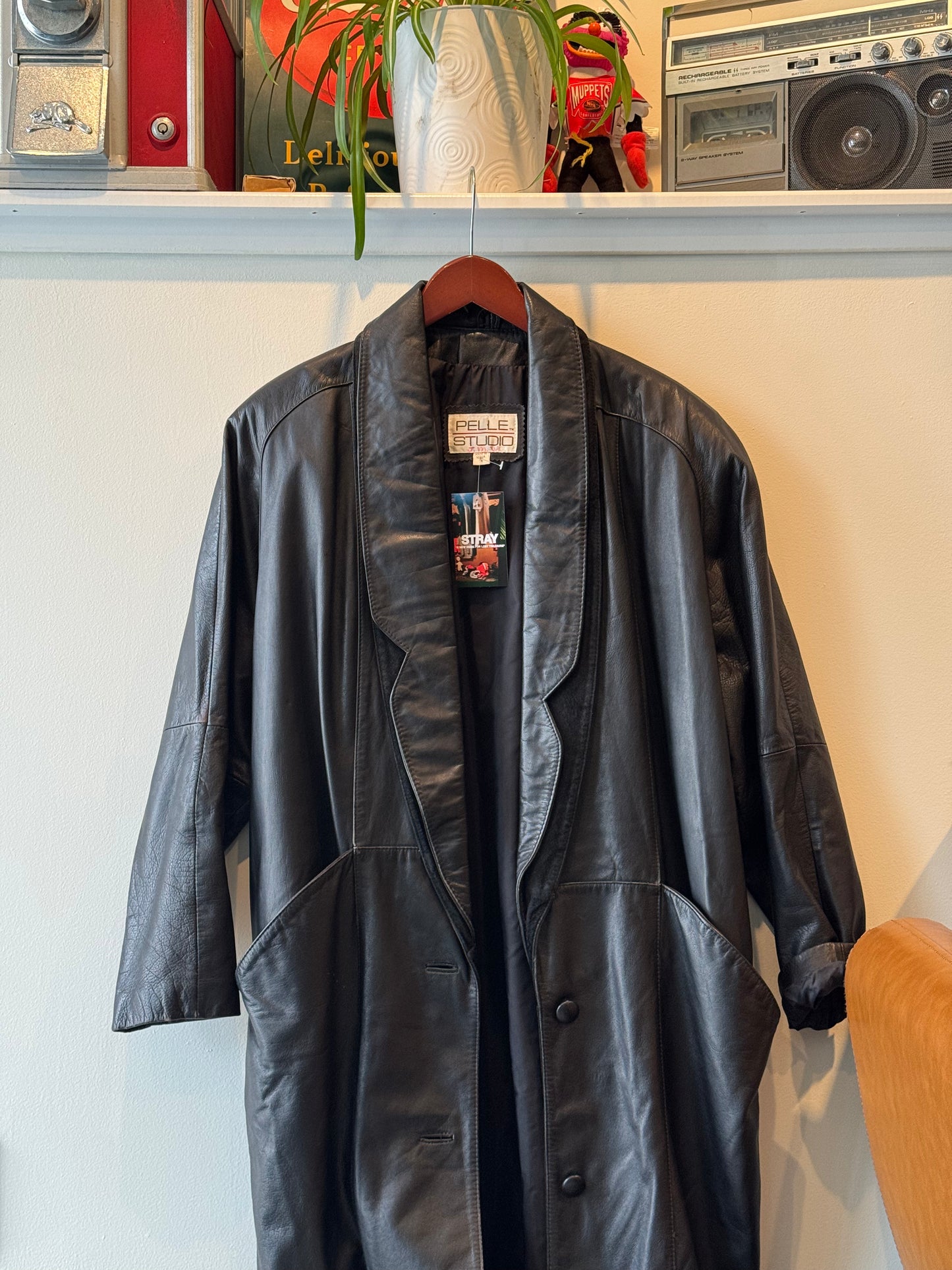 Size M | Leather Trench Coat