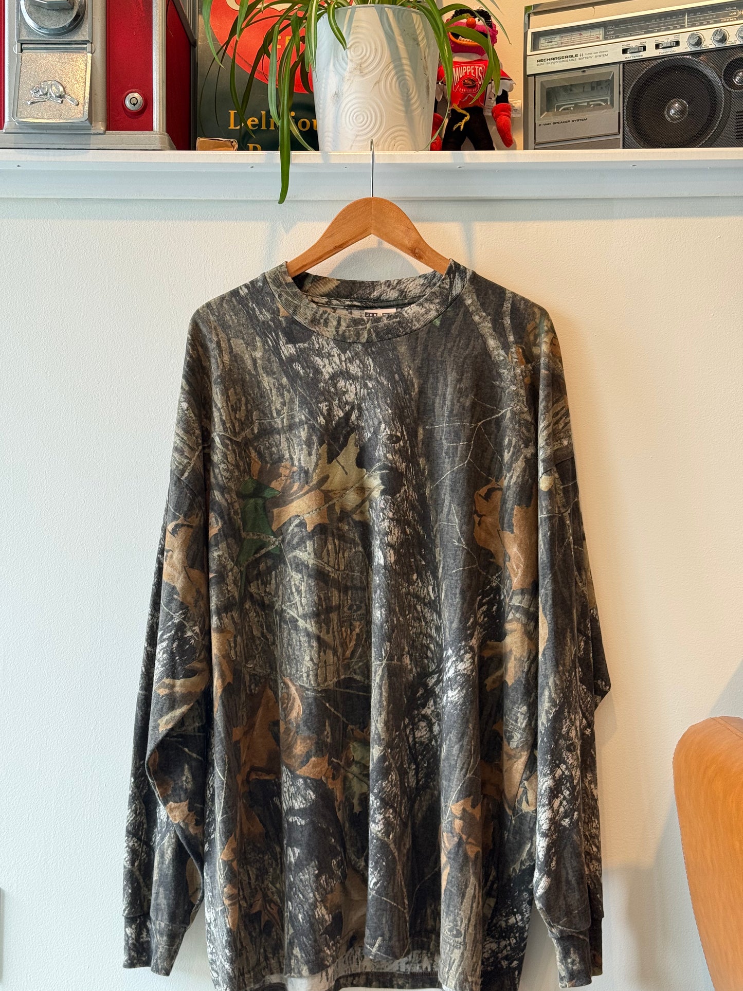 Size 3XL | Outdoors Camo Long Sleeve Tee