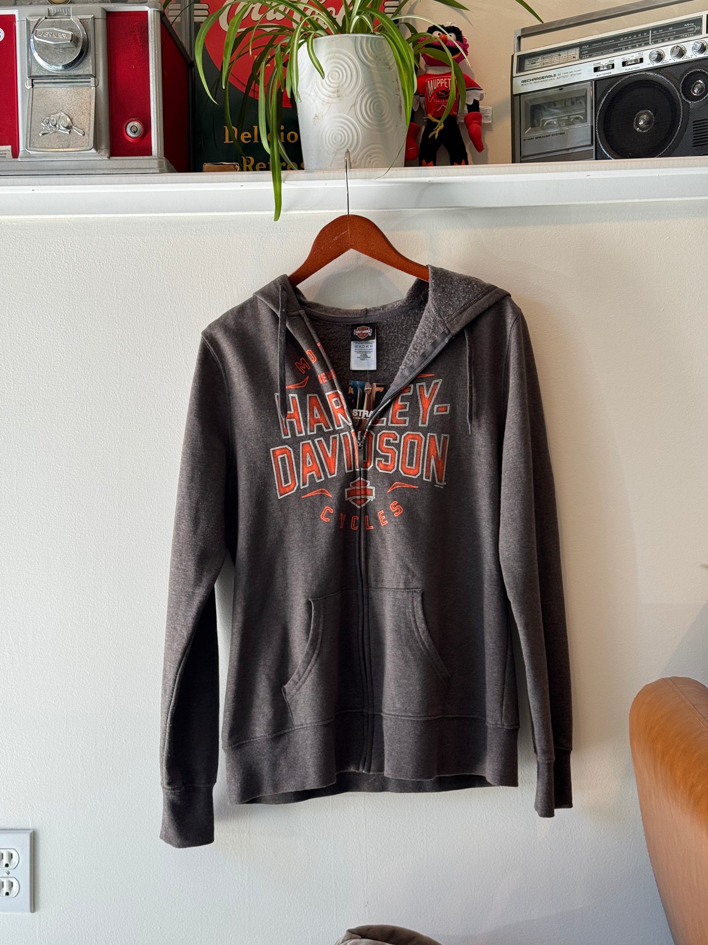 Size L | Harley Davidson Gray Zip Up