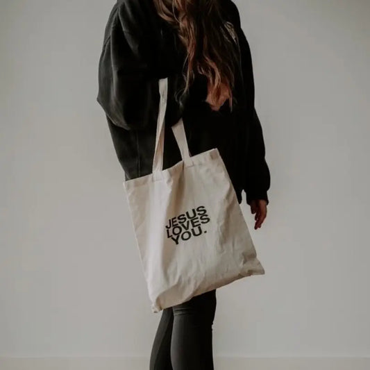 Jesus Loves You Canvas Tote Bag
